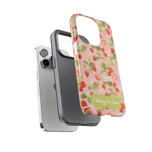 "I Belong to Jesus" Strawberry Tough Phone Case – For Samsung, Iphone and Google Pixel