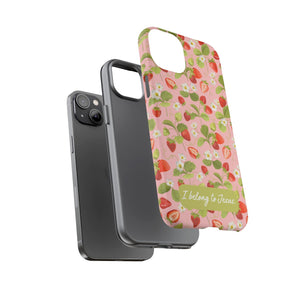"I Belong to Jesus" Strawberry Tough Phone Case – For Samsung, Iphone and Google Pixel