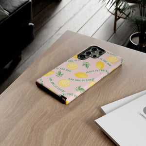 "Jesus Is The Key" Lemon Tough Phone Case – For Samsung, iPhone, & Pixel