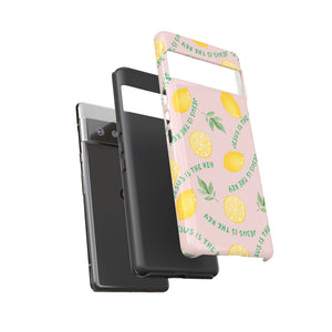 "Jesus Is The Key" Lemon Tough Phone Case – For Samsung, iPhone, & Pixel