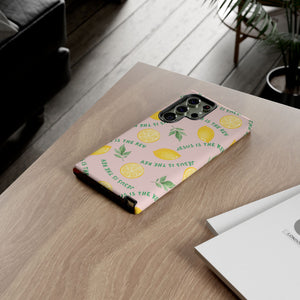 "Jesus Is The Key" Lemon Tough Phone Case – For Samsung, iPhone, & Pixel