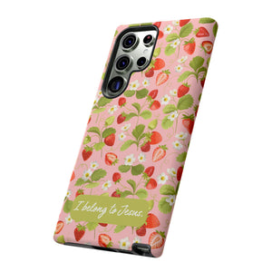"I Belong to Jesus" Strawberry Tough Phone Case – For Samsung, Iphone and Google Pixel