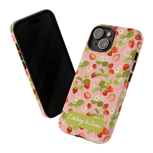 "I Belong to Jesus" Strawberry Tough Phone Case – For Samsung, Iphone and Google Pixel