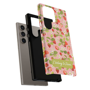 "I Belong to Jesus" Strawberry Tough Phone Case – For Samsung, Iphone and Google Pixel