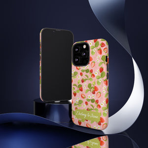 "I Belong to Jesus" Strawberry Tough Phone Case – For Samsung, Iphone and Google Pixel