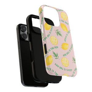 "Jesus Is The Key" Lemon Tough Phone Case – For Samsung, iPhone, & Pixel