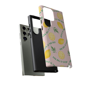 "Jesus Is The Key" Lemon Tough Phone Case – For Samsung, iPhone, & Pixel