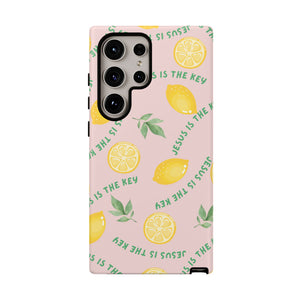"Jesus Is The Key" Lemon Tough Phone Case – For Samsung, iPhone, & Pixel
