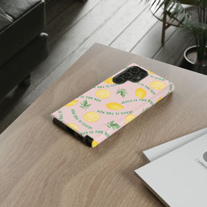 "Jesus Is The Key" Lemon Tough Phone Case – For Samsung, iPhone, & Pixel