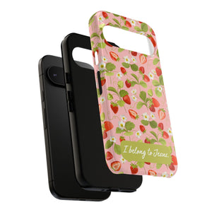 "I Belong to Jesus" Strawberry Tough Phone Case – For Samsung, Iphone and Google Pixel