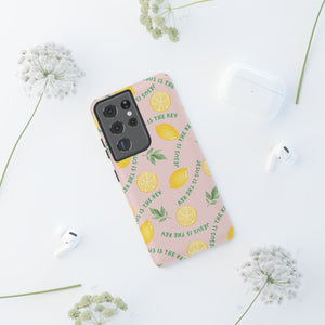 "Jesus Is The Key" Lemon Tough Phone Case – For Samsung, iPhone, & Pixel