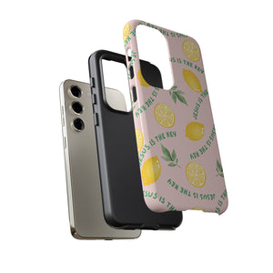 "Jesus Is The Key" Lemon Tough Phone Case – For Samsung, iPhone, & Pixel