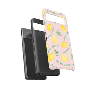 "Jesus Is The Key" Lemon Tough Phone Case – For Samsung, iPhone, & Pixel