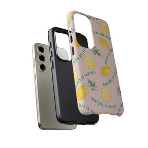 "Jesus Is The Key" Lemon Tough Phone Case – For Samsung, iPhone, & Pixel
