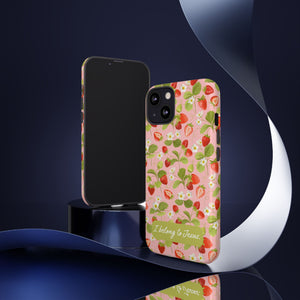"I Belong to Jesus" Strawberry Tough Phone Case – For Samsung, Iphone and Google Pixel