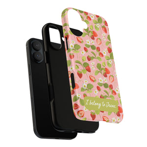 "I Belong to Jesus" Strawberry Tough Phone Case – For Samsung, Iphone and Google Pixel