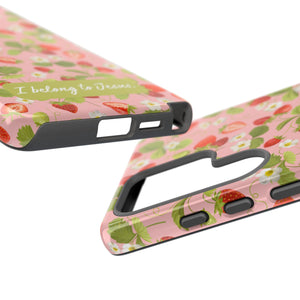"I Belong to Jesus" Strawberry Tough Phone Case – For Samsung, Iphone and Google Pixel