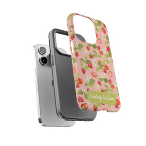 "I Belong to Jesus" Strawberry Tough Phone Case – For Samsung, Iphone and Google Pixel