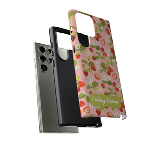 "I Belong to Jesus" Strawberry Tough Phone Case – For Samsung, Iphone and Google Pixel