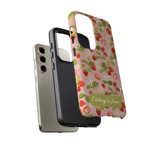 "I Belong to Jesus" Strawberry Tough Phone Case – For Samsung, Iphone and Google Pixel