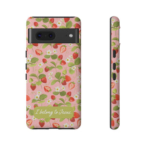 "I Belong to Jesus" Strawberry Tough Phone Case – For Samsung, Iphone and Google Pixel