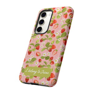 "I Belong to Jesus" Strawberry Tough Phone Case – For Samsung, Iphone and Google Pixel