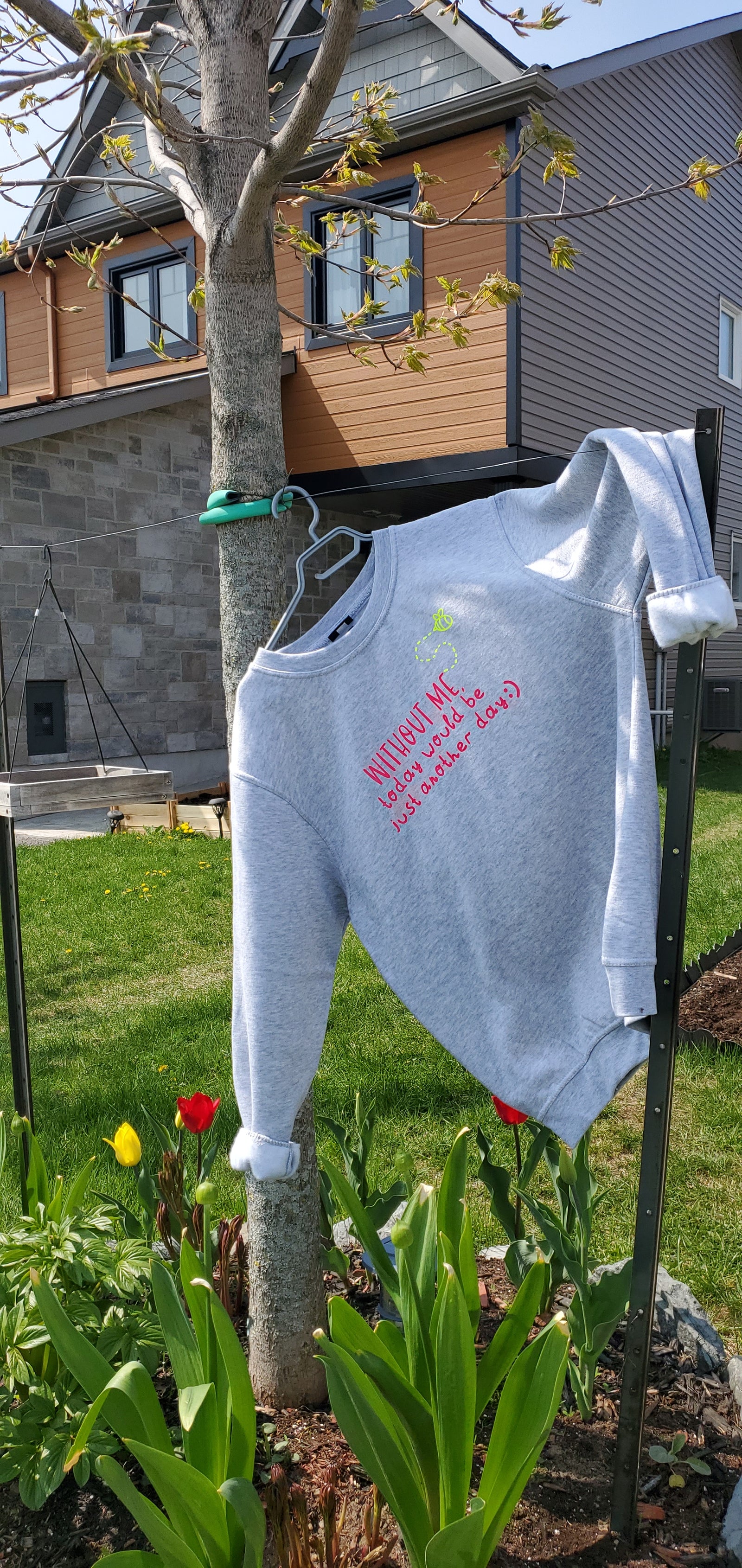 Without Me - Crewneck in Grey