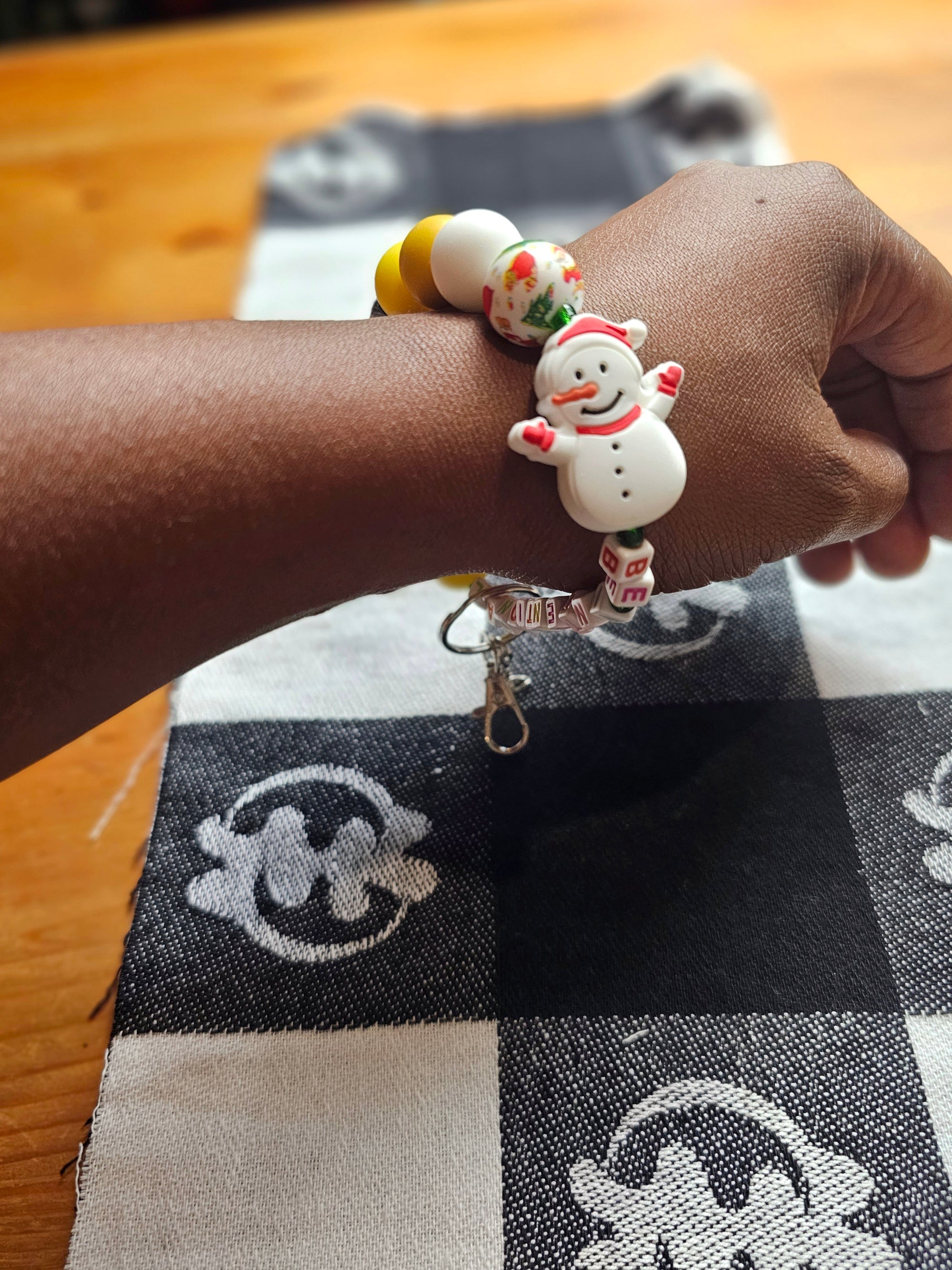 Wristlet Keychain - Snowman