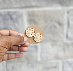 Be intentional every day - wooden earrings Flowers