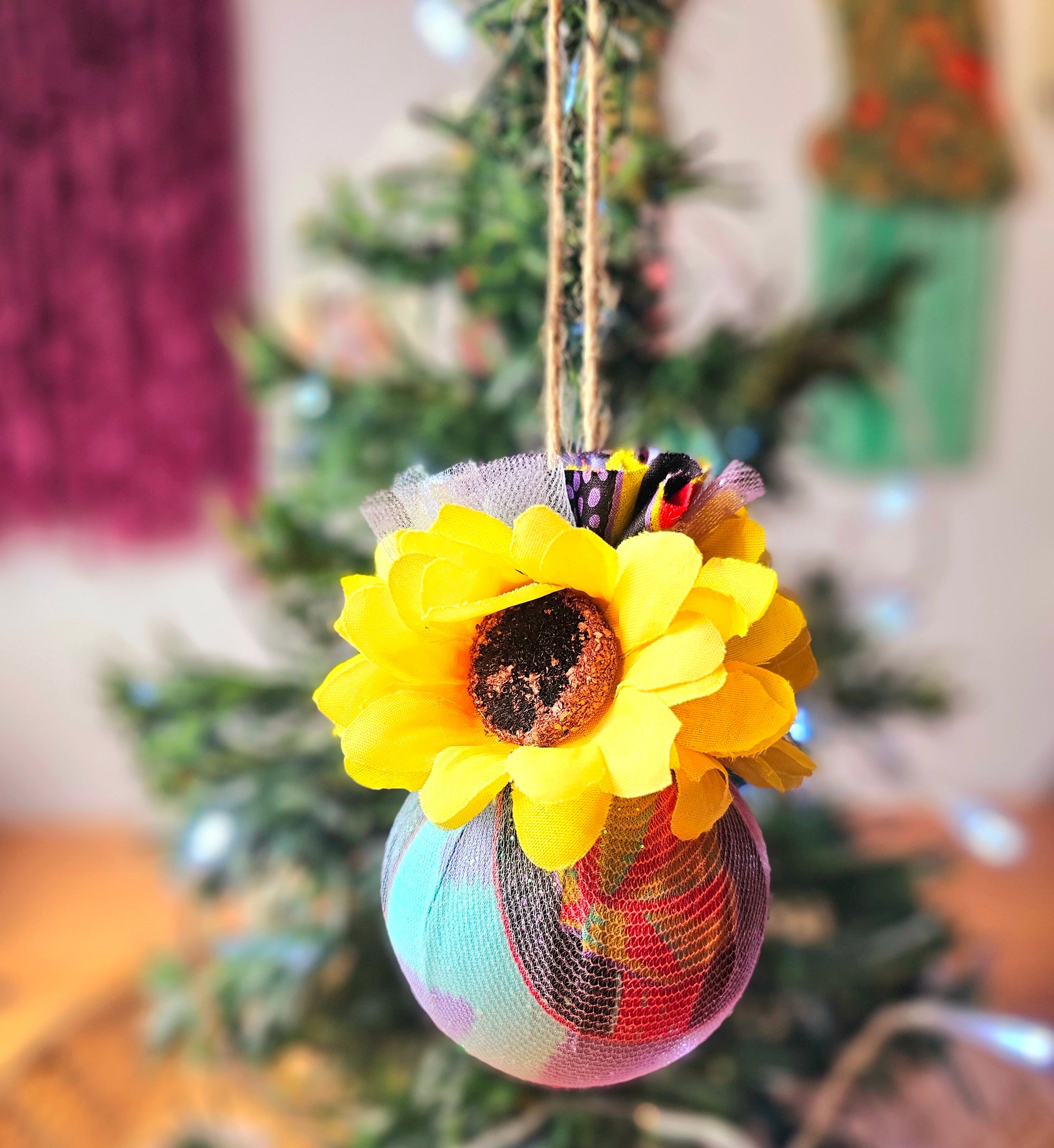 Spring in Winter - Christmas Ornaments - Medium Sunflowers