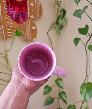 White Ceramic Mug - Jesus Loves You + Flowers