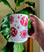 White Ceramic Mug - Disco + Flowers