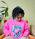 Jesus Loves You - Crewneck in Deep Pink