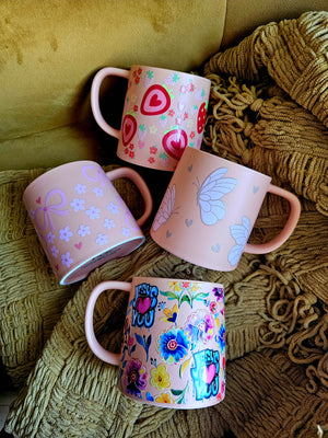 Ceramic Mug - Strawberries & Flowers