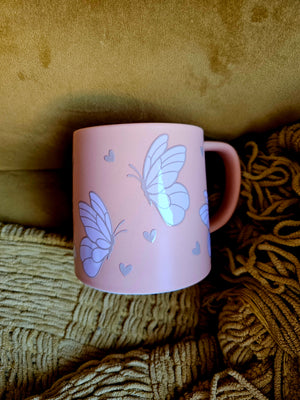 Ceramic Mug - Butterflies & Hearts