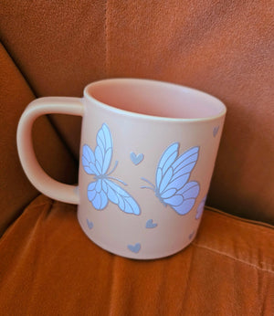 Ceramic Mug - Butterflies & Hearts