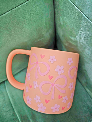 Ceramic Mug - Big Bows & Flowers