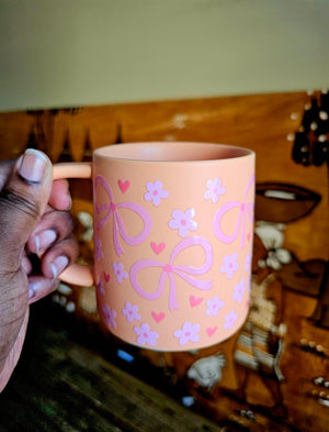 Ceramic Mug - Big Bows & Flowers