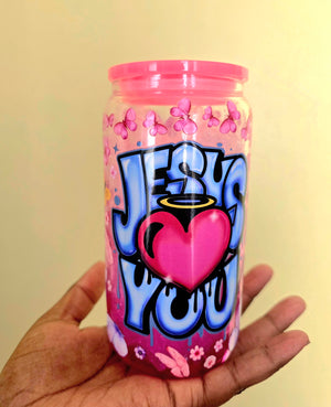 Jesus Loves You Glass Mug