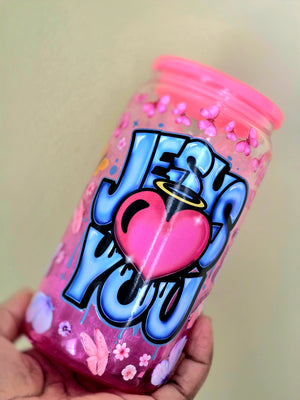 Jesus Loves You Glass Mug
