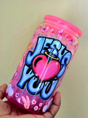 Jesus Loves You Glass Mug