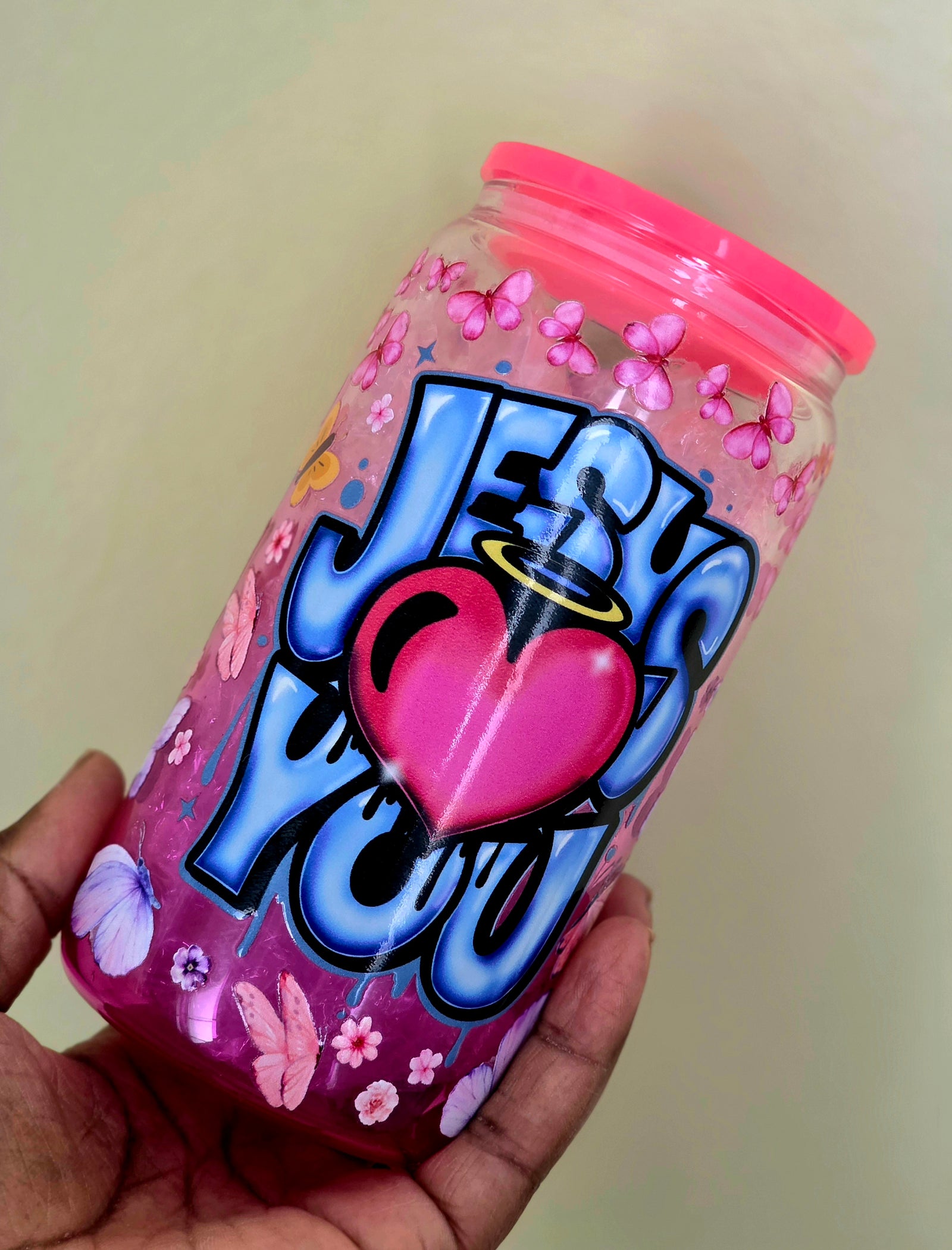 Jesus Loves You Glass Mug