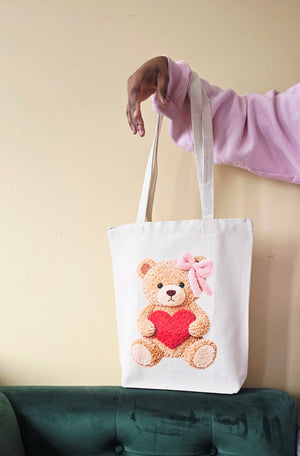 Red Heart Teddy Bear Tote
