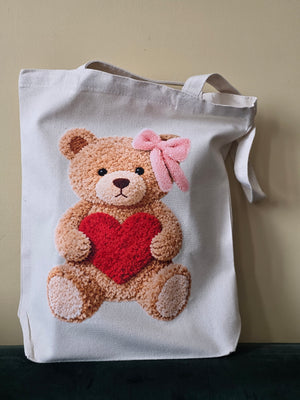 Red Heart Teddy Bear Tote