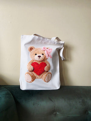 Red Heart Teddy Bear Tote
