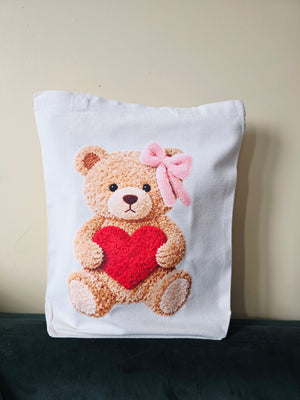 Red Heart Teddy Bear Tote