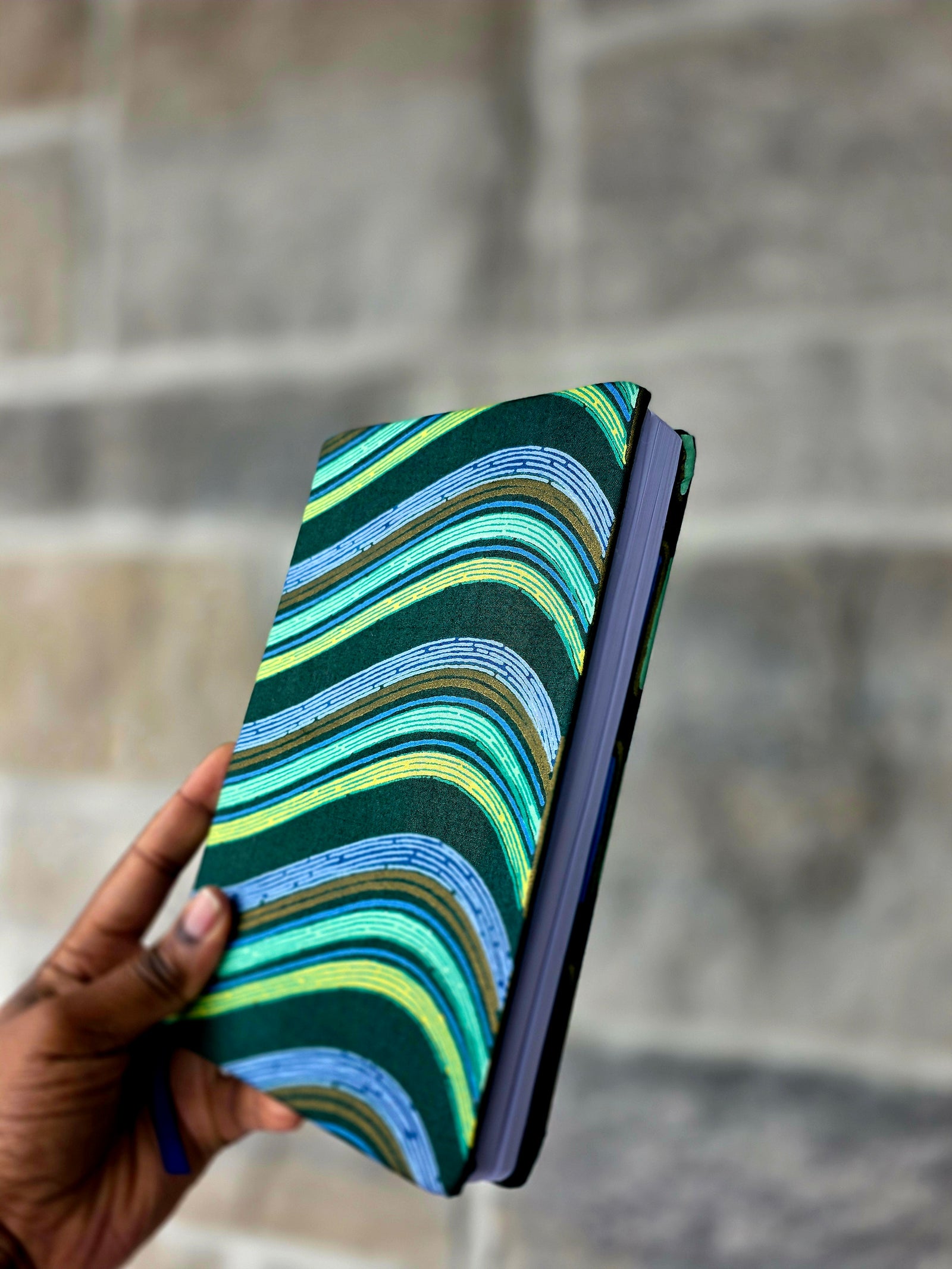 African Fabric Lined Notebook