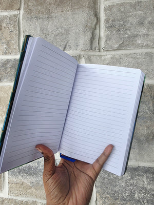 African Fabric Lined Notebook