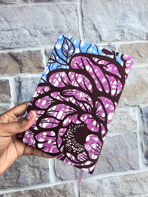 African Fabric Lined Notebook