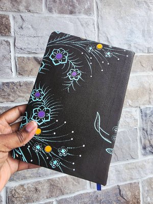 African Fabric Lined Notebook